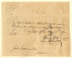 Connecticut Pay Order - 1781 dated Connecticut Revolutionary War Document